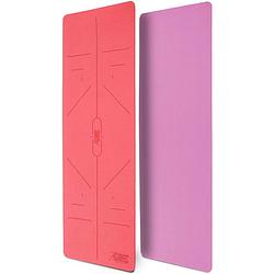 Foto van Yogamat, roze, 183 x 61 x 0,6 cm, fitnessmat, gymmat, gymnastiekmat, logo