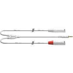 Foto van Cordial cfy9wmm-long-snow intro verloopkabel 3.5mm trs jack - 2x xlr 9m wit