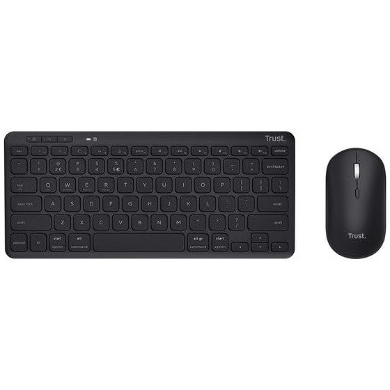 Foto van Trust lyra wireless keyboard & mouse be toetsenbord