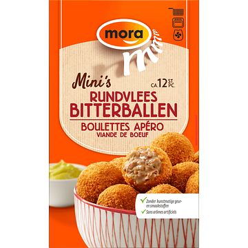 Foto van Mora mini'ss rundvlees bitterballen 12 x 20g bij jumbo