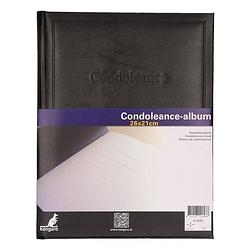 Foto van Condoleance register boek zwart 26 x 21 cm - gastenboeken