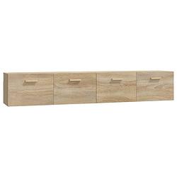 Foto van Vidaxl wandkasten 2 st 100x36,5x35 cm bewerkt hout sonoma eikenkleurig