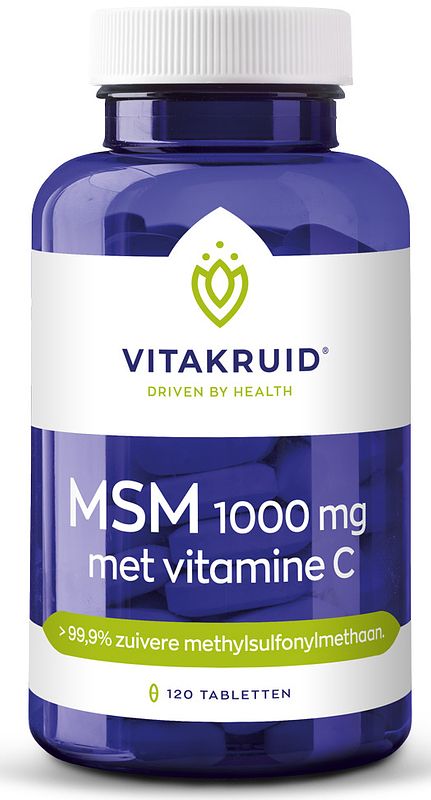 Foto van Vitakruid msm 1000mg met vitamine c tabletten