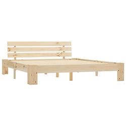 Foto van The living store bedframe massief grenenhout - 213x185x66 cm - naturel