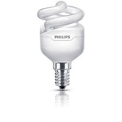 Foto van Philips tornado spaarlamp spiraal 5 w e14 warm wit