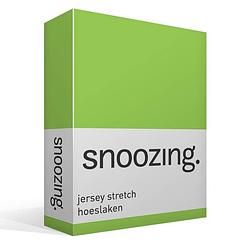 Foto van Snoozing jersey stretch - hoeslaken - 90/100x200/220/210 - lime