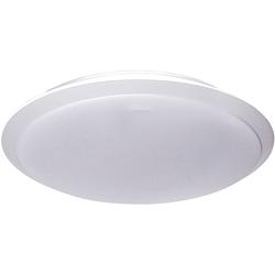 Foto van Led plafondlamp - aigi ashly - opbouw rond 24w - warm wit 3000k - mat wit - aluminium