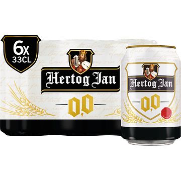 Foto van 2e halve prijs | hertog jan alcoholvrij bier 0.0 blikken 6 x 330ml aanbieding bij jumbo