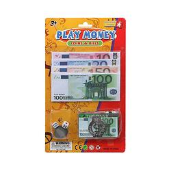 Foto van 1x speelgoed geld setjes euro met geldclip voor kinderen - speelgeld