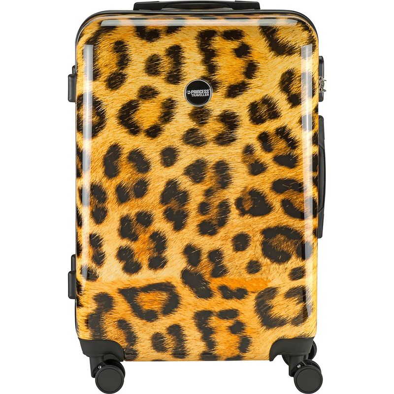 Foto van Princess traveller animal print - reiskoffer - leopard - medium - 66cm - dubbele wielen