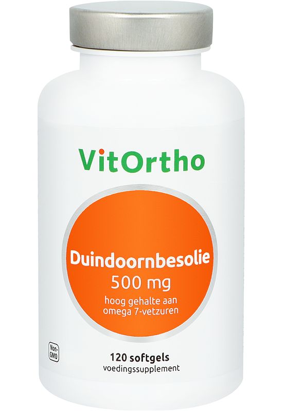 Foto van Vitortho duindoornbesolie 500mg softgels