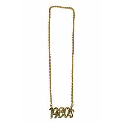 Foto van Verkleed sieraden ketting - thema eighties/jaren 80 - feestartikelen - goudkleurig - verkleedsieraden