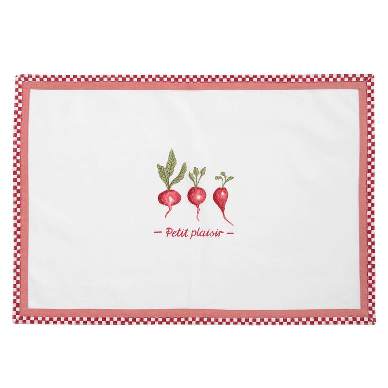 Foto van Clayre & eef placemat 6 stuks 48x33 spl - rood - katoen