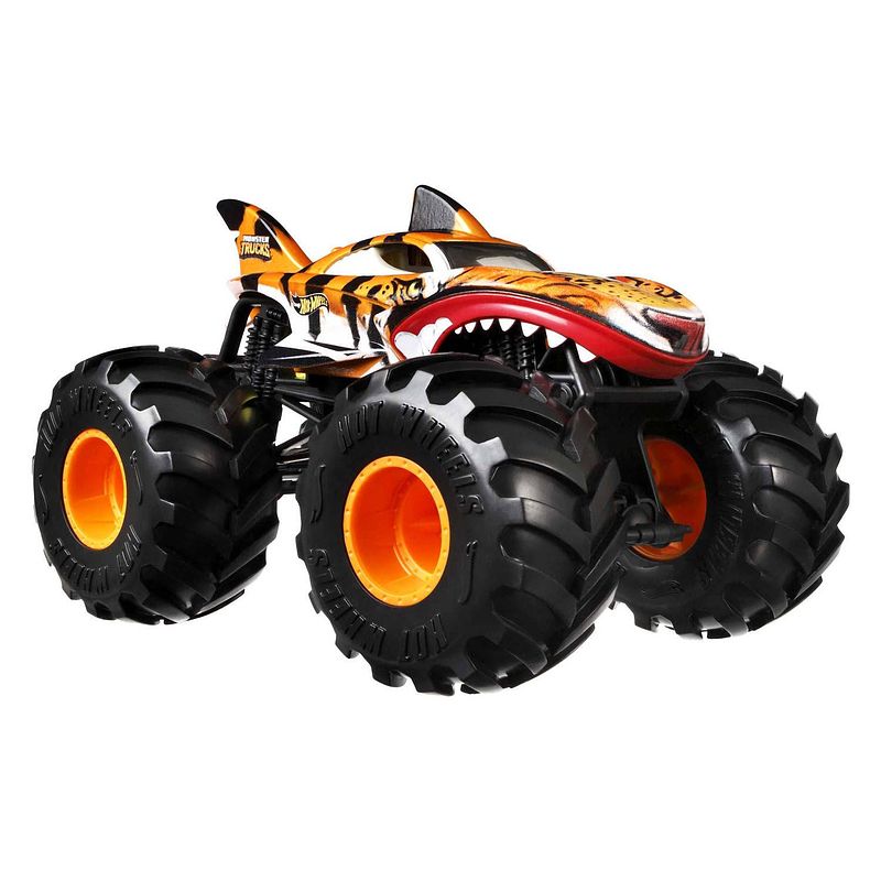 Foto van Hot wheels monster trucks mt 1:24 tijgerhaai