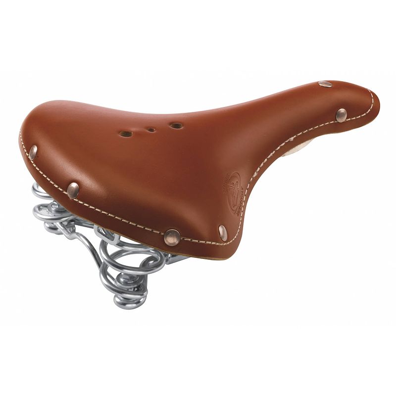 Foto van Selle monte grappa zadel old frontiers classic 28 cm veer cognac