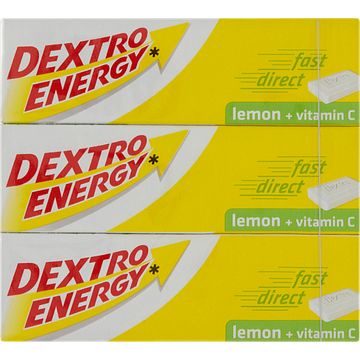 Foto van Dextro energy citroen + vitamine c 3 x 47g bij jumbo