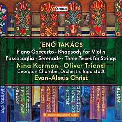 Foto van Takacs: piano concerto - rhapsody for violin - passacaglia - cd (0845221054384)