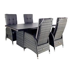 Foto van Dining set santa cruz midnight grey