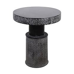 Foto van Dknc - tafel rond metaal - 37.5x37.5x44 cm - zwart