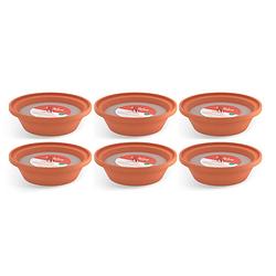 Foto van Bolsius vlamschaal terracotta - ø 23 cm - 6 stuks