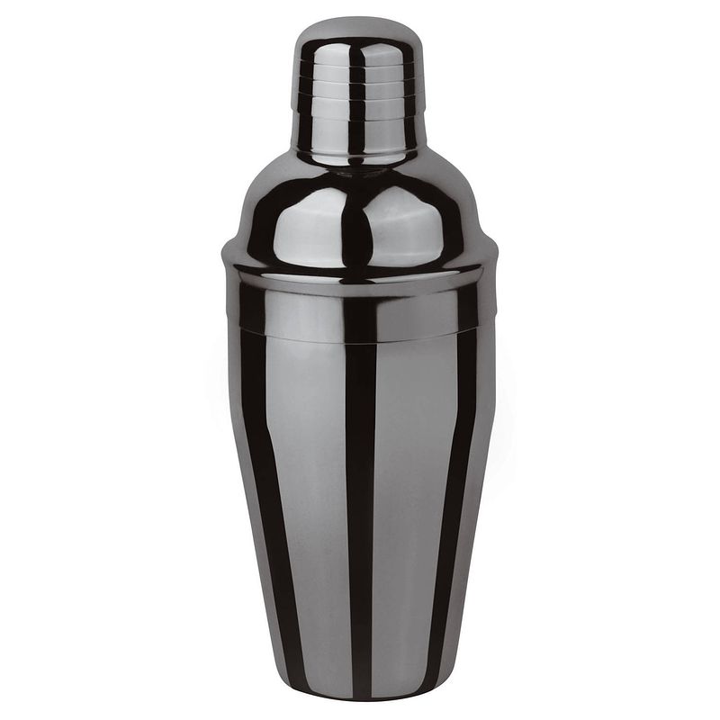 Foto van Paderno cocktailshaker bar zwart small 500 ml