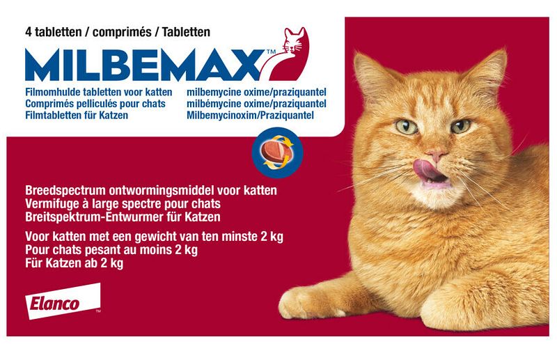 Foto van Milbemax ontworming tabletten grote kat 2 - 12 kg