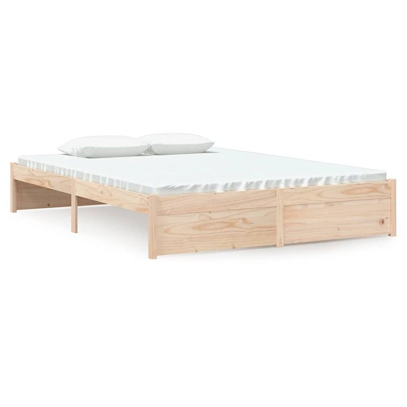 Foto van Vidaxl bedframe massief grenenhout 135x190 cm 4ft6 double