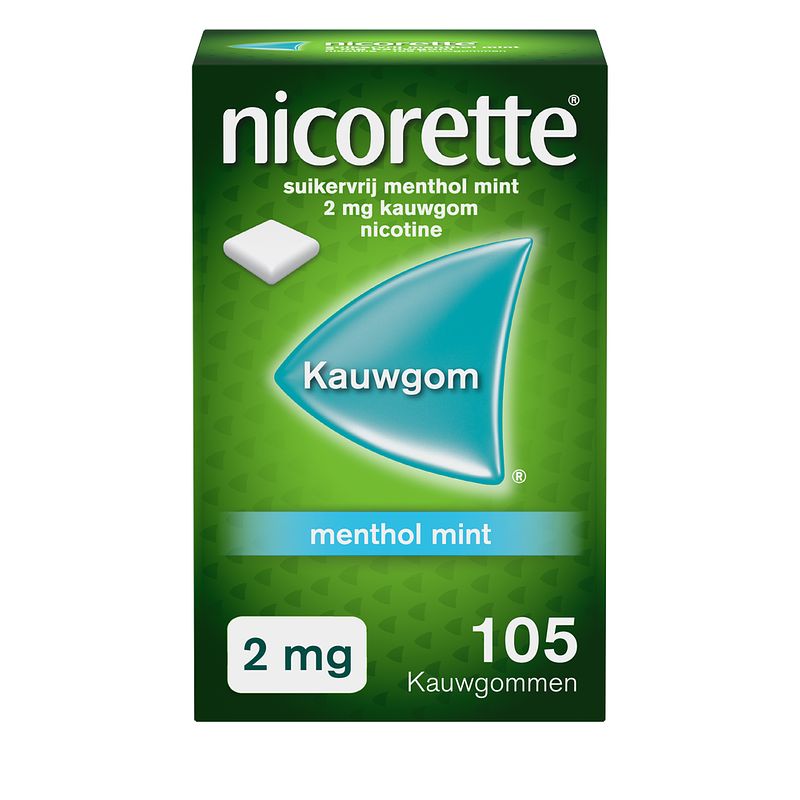 Foto van Nicorette kauwgom 2mg menthol mint