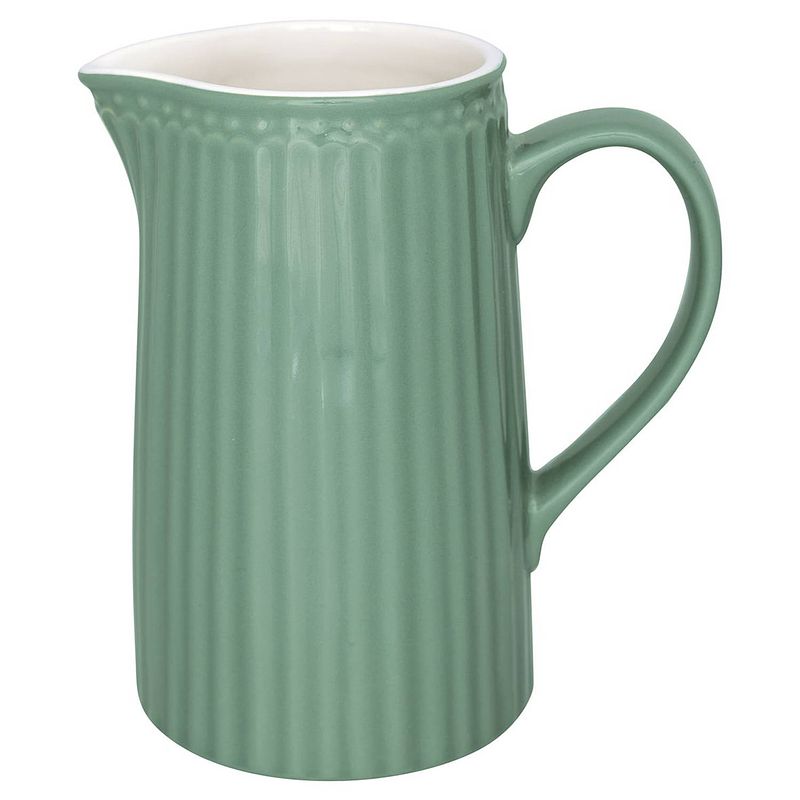 Foto van Greengate schenkkan / waterkan alice dusty groen (1 liter) h 17.6 cm