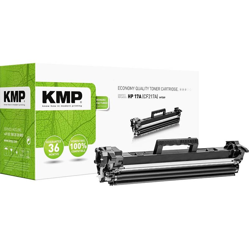 Foto van Kmp 2541,4000 toner vervangt hp 17a, cf217a zwart 1600 bladzijden compatibel toner