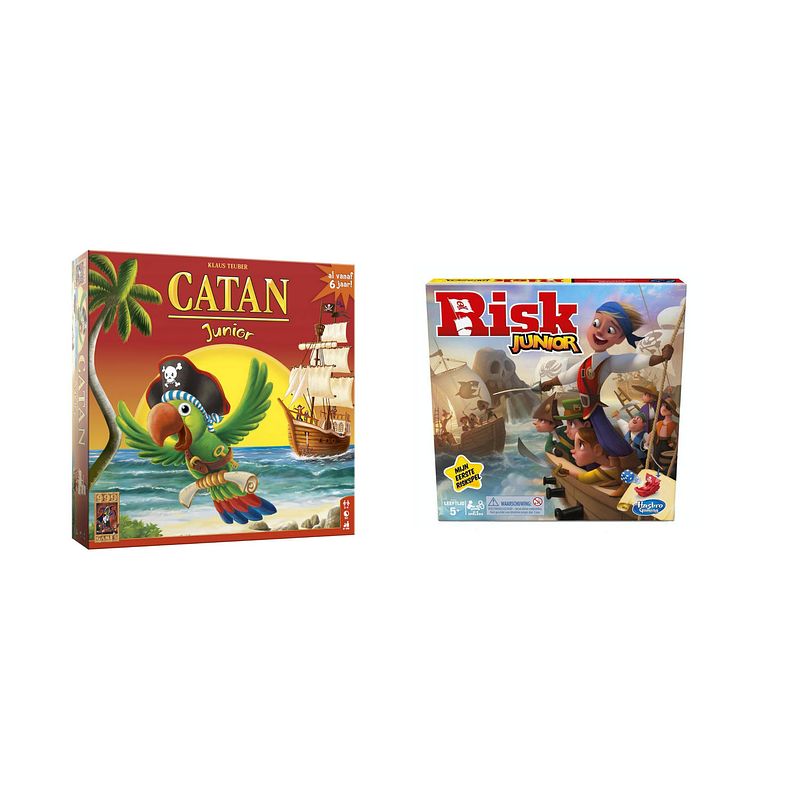Foto van Spellenset - bordspel - 2 stuks - catan junior & risk junior