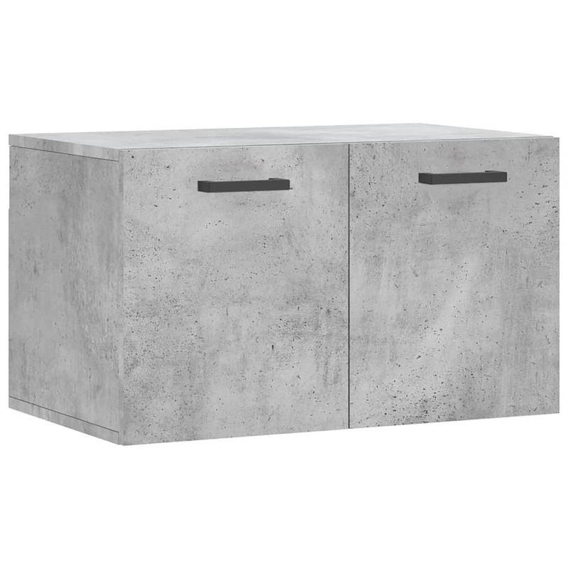 Foto van The living store wandkast betongrijs 60x36.5x35 cm - duurzaam bewerkt hout