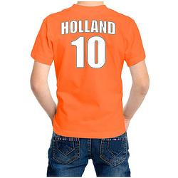 Foto van Holland shirt met rugnummer 10 - nederland fan t-shirt / outfit voor kinderen m (134-140) - feestshirts