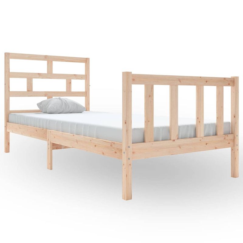 Foto van Vidaxl bedframe massief grenenhout 90x190 cm 3ft single