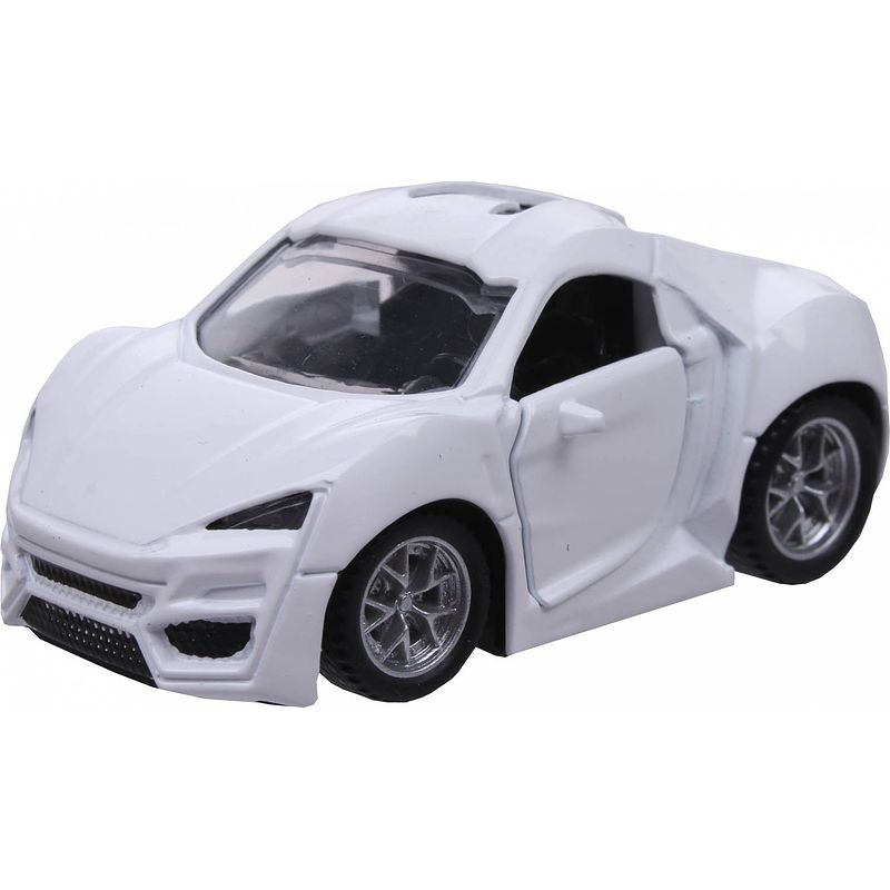 Foto van Luna auto speed sport 7,5 x 4,5 x 3,5 cm 1:48 diecast wit