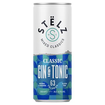 Foto van Stëlz mixed classics gin&tonic blik 25cl bij jumbo