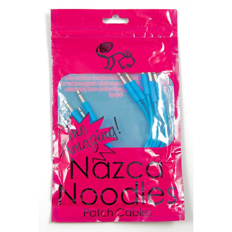 Foto van Cre8audio nazca noodles blue 15 cm patchkabels (5 stuks)