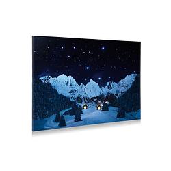 Foto van Achtergrond canvas berglandschap nacht 76x56 cm