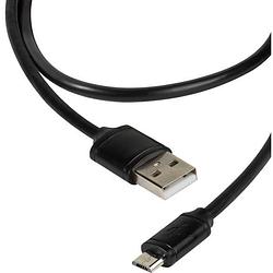 Foto van Vivanco usb-kabel usb 2.0 usb-a stekker, usb-micro-b stekker 1.20 m zwart 36251