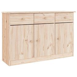 Foto van Vidaxl dressoir alta 112x35x73 cm massief grenenhout