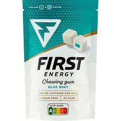 Foto van First energy chewing gum blue mint 25 stuks 60g bij jumbo