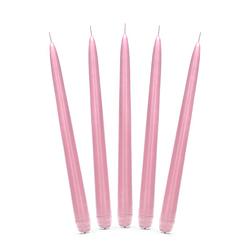 Foto van 10x stuks dinerkaarsen licht roze 24 cm - dinerkaarsen