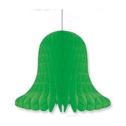 Foto van 1x kerst/feest decoratie klokken groen 30 cm - hangdecoratie