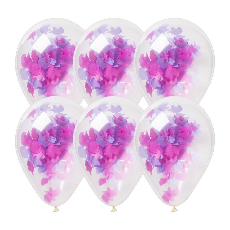 Foto van Confettiballonnen unicorn - set van 6