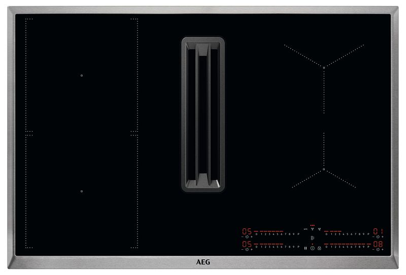 Foto van Aeg cce84543xb inductie inbouwkookplaat met afzuiging zwart