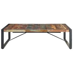 Foto van The living store salontafel 140x140x40 cm massief gerecycled hout - tafel