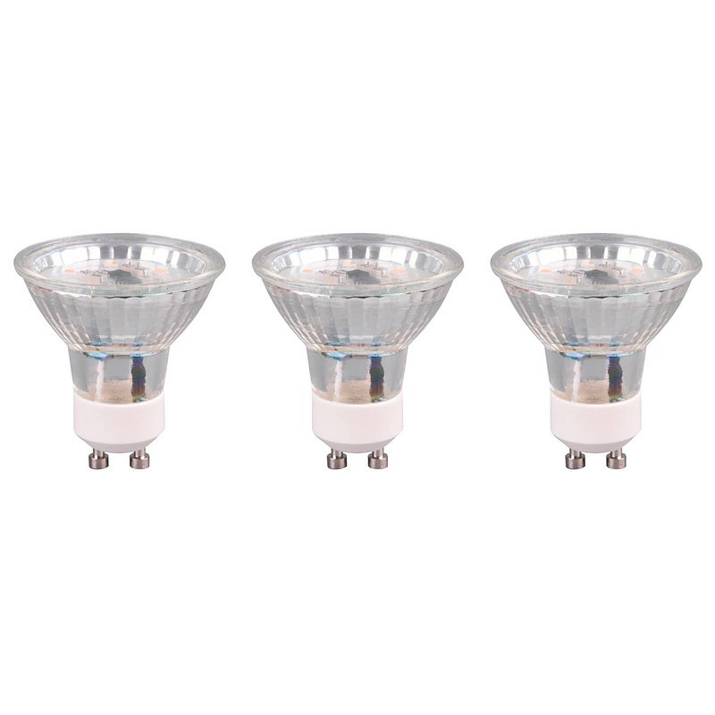Foto van Led lamp - trion rova - set 3 stuks - gu10 fitting - 3w - warm wit 3000k- dimbaar