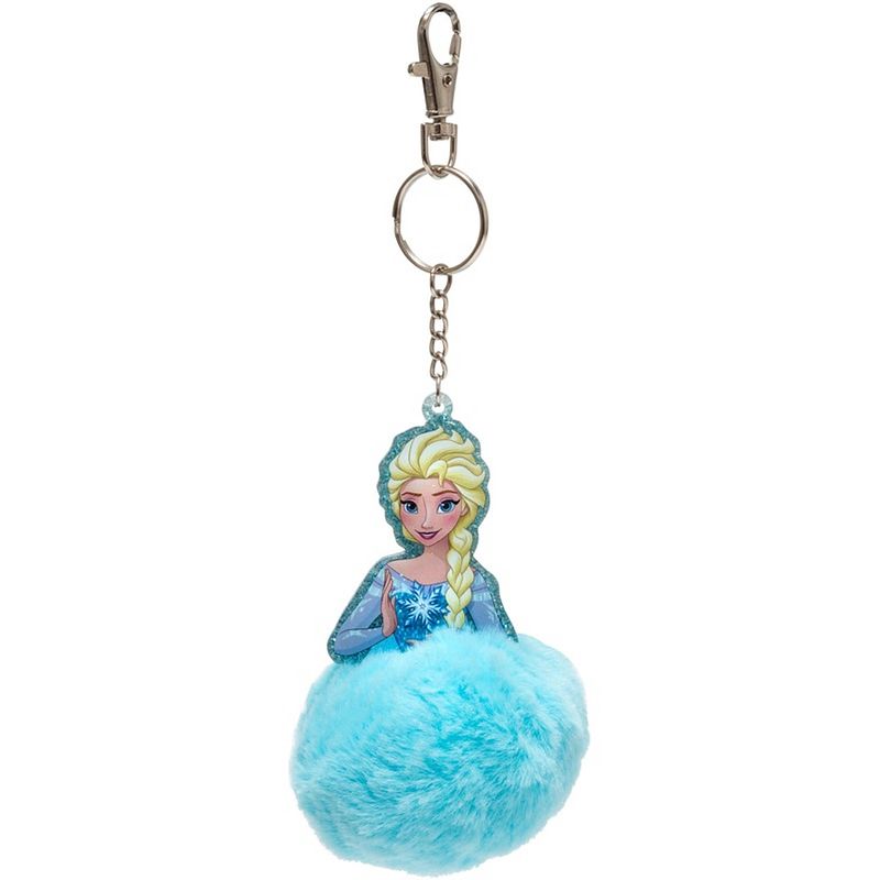 Foto van Pluche blauwe elsa disney frozen sleutelhanger 8 cm