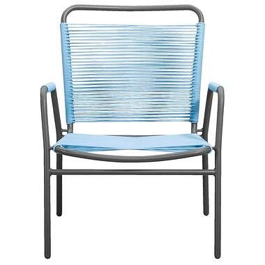 Foto van Loungefauteuil cartagena - blauw - 78x69x61 cm - leen bakker