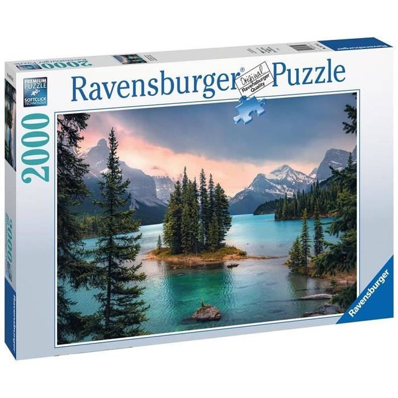 Foto van Ravensburger puzzel 2000 p - eiland van de geest, canada